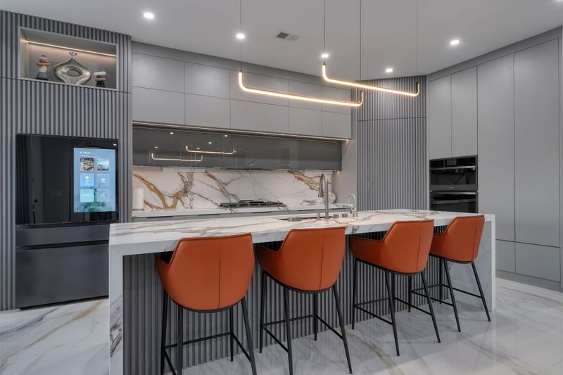 Refined kitchen with custom cabinetry